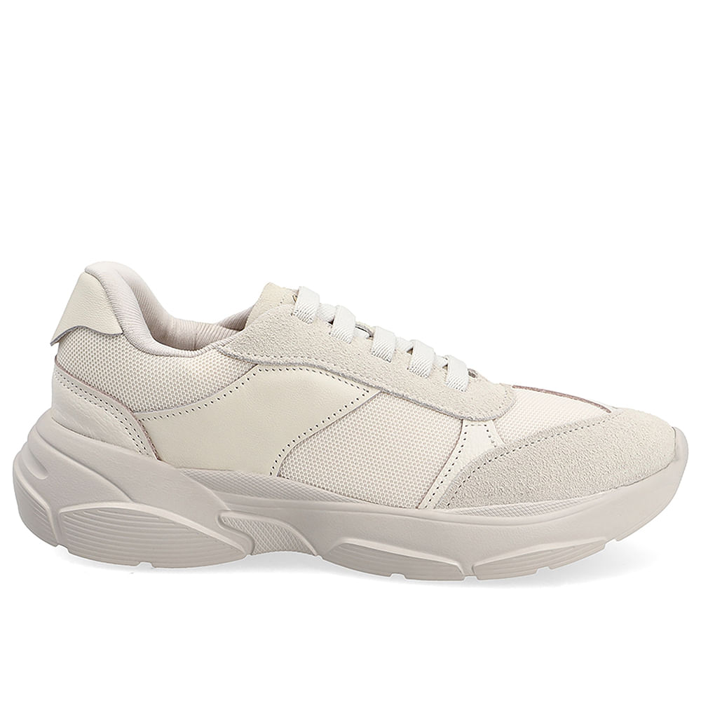 Tênis Casual Multimateriais Branco