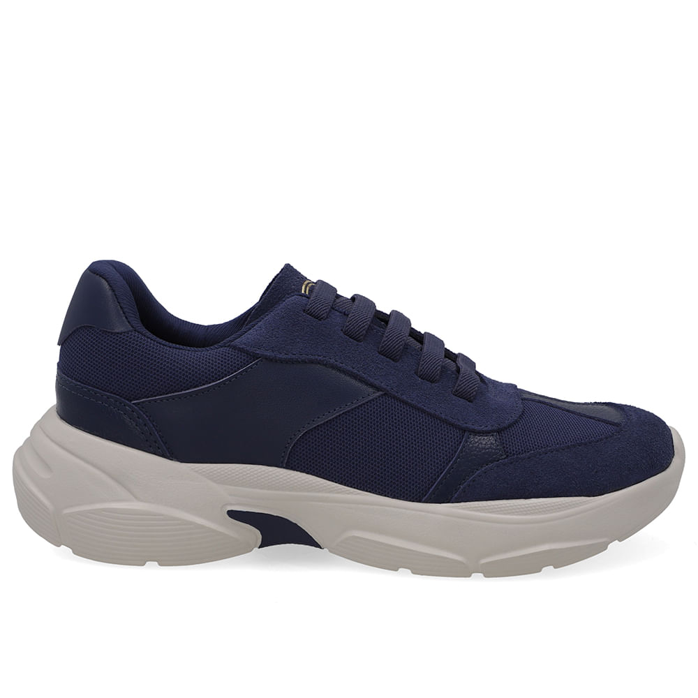 Tênis Casual Multimateriais Azul